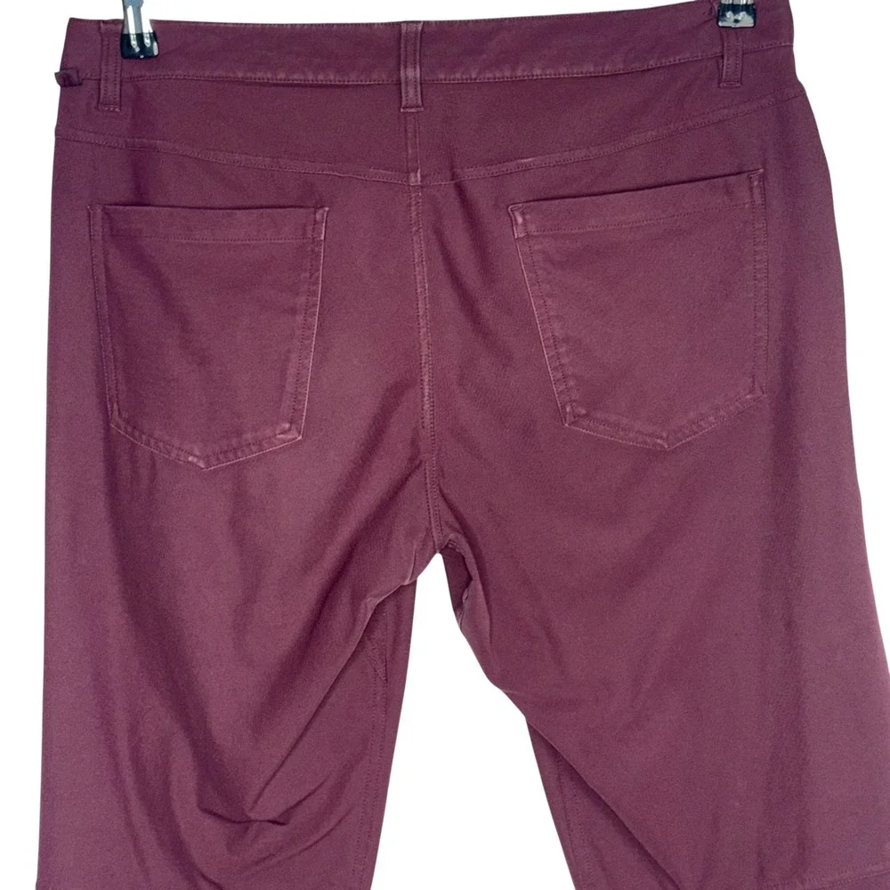 Lululemon ABC Pant Slim Warpstreme Dark Red Maroon 5-Pocket Technical Pants 34